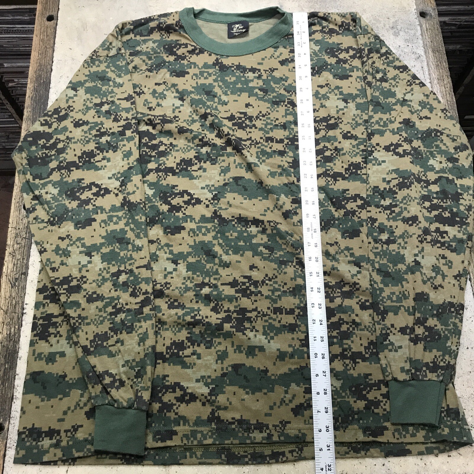 TEE SWING CAMOUFLAGE Digital Camo HUNTING LONG SLEEVE SHIRT 3XL – USA Fast Ship