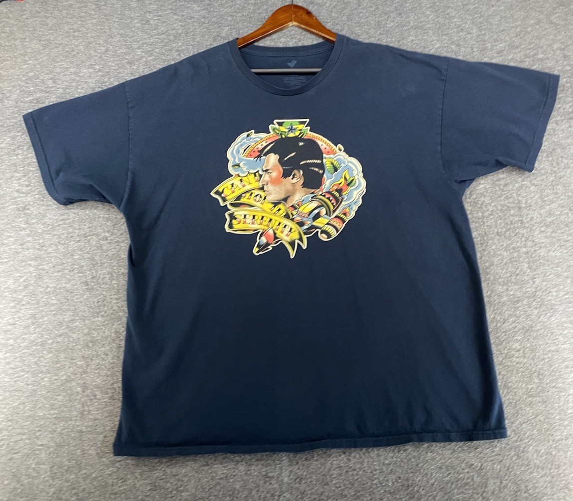 Serenity Firefly Movie TV Show Blue Graphic T-Shirt Men’s XXL Tee Fury See Pics