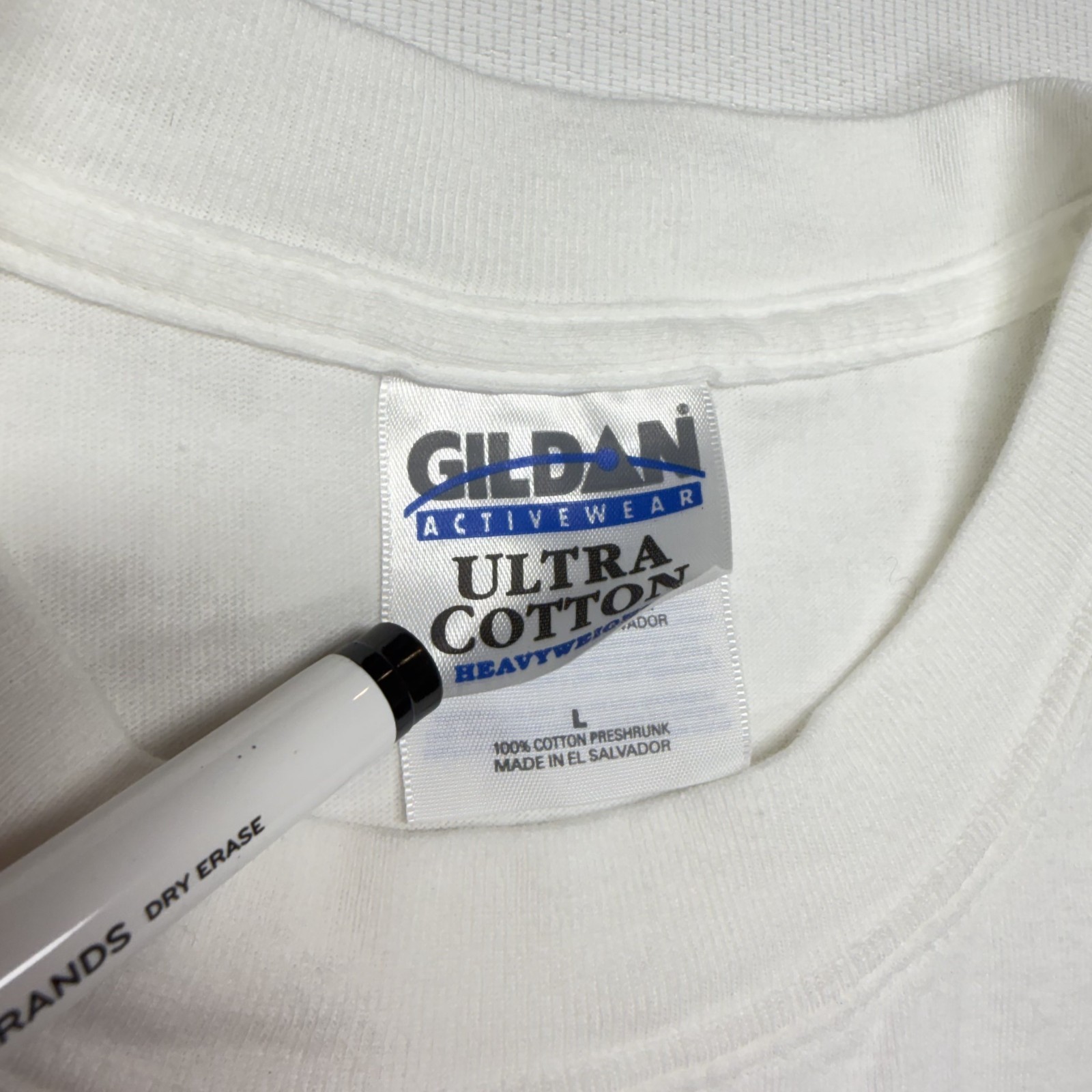 VTG Tech Tee Shirt Mens Large White Sci Fi Corporate Promo Face Data Y2K 2000s