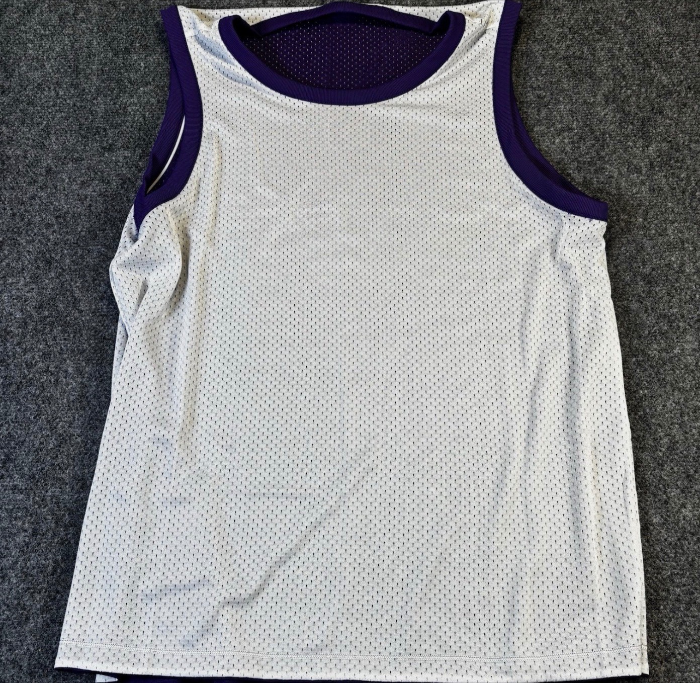 Lululemon Double Layered Mesh Reversible Tank Purple/White Men’s Medium NWT
