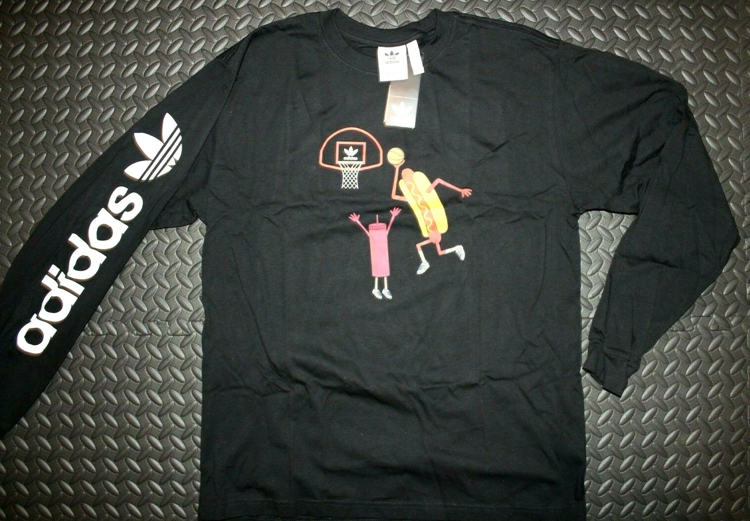 NEW MEN’S ADIDAS ORIGINALS “NO KETCHUP ” TREFOIL TEE SHIRT~SIZE XL #GQ9001