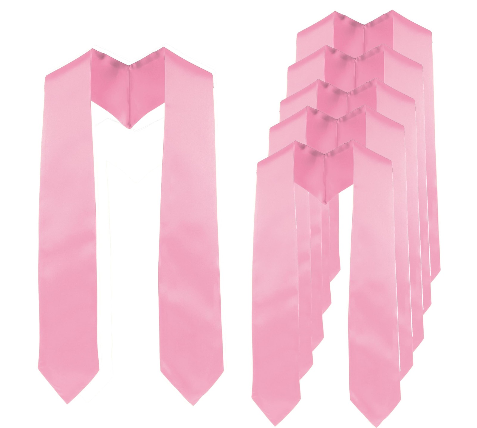 6 Pieces Unisex Graduation Stole Blank Graduation Sash Plain Grad Stole, 72 I…