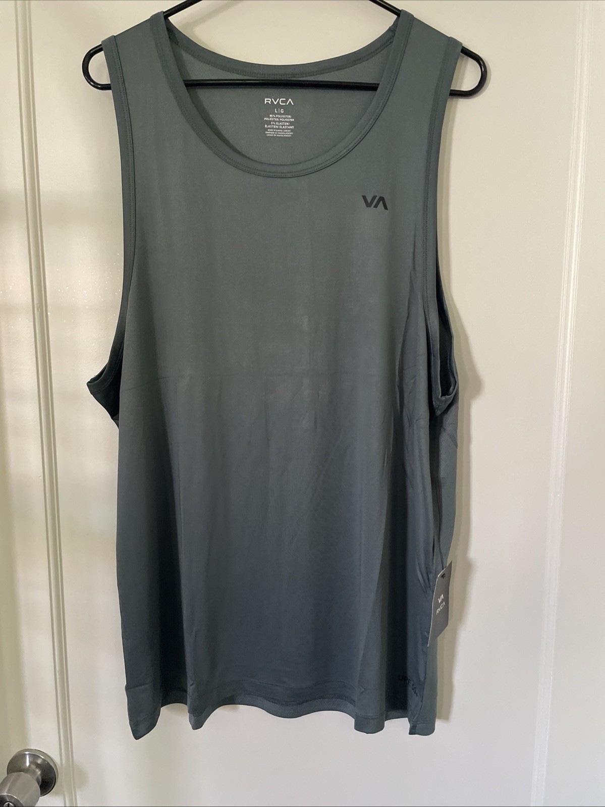New RVCA Sport Active Tank Top Gym Running Street Style Men’s Shirt Size L