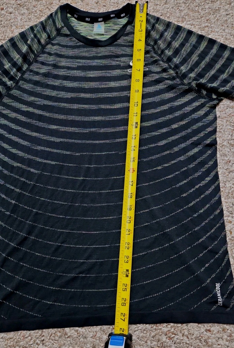 ODLO Base Layer Top Performance Light Fitted Long Sleeve Blackcomb Men’s sz L
