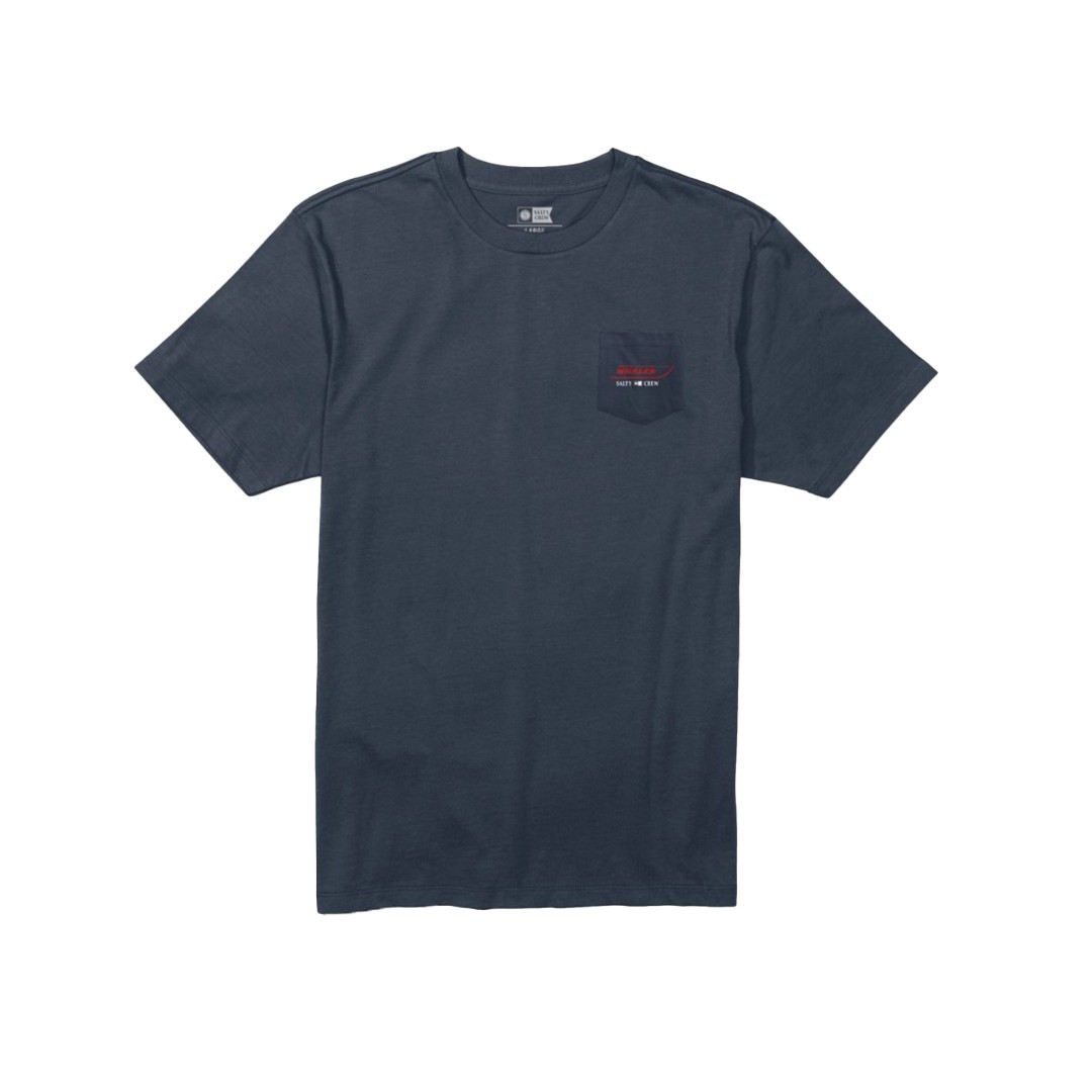 Salty Crew x Boston Whaler Schematic Short Sleeve T-Shirt Navy