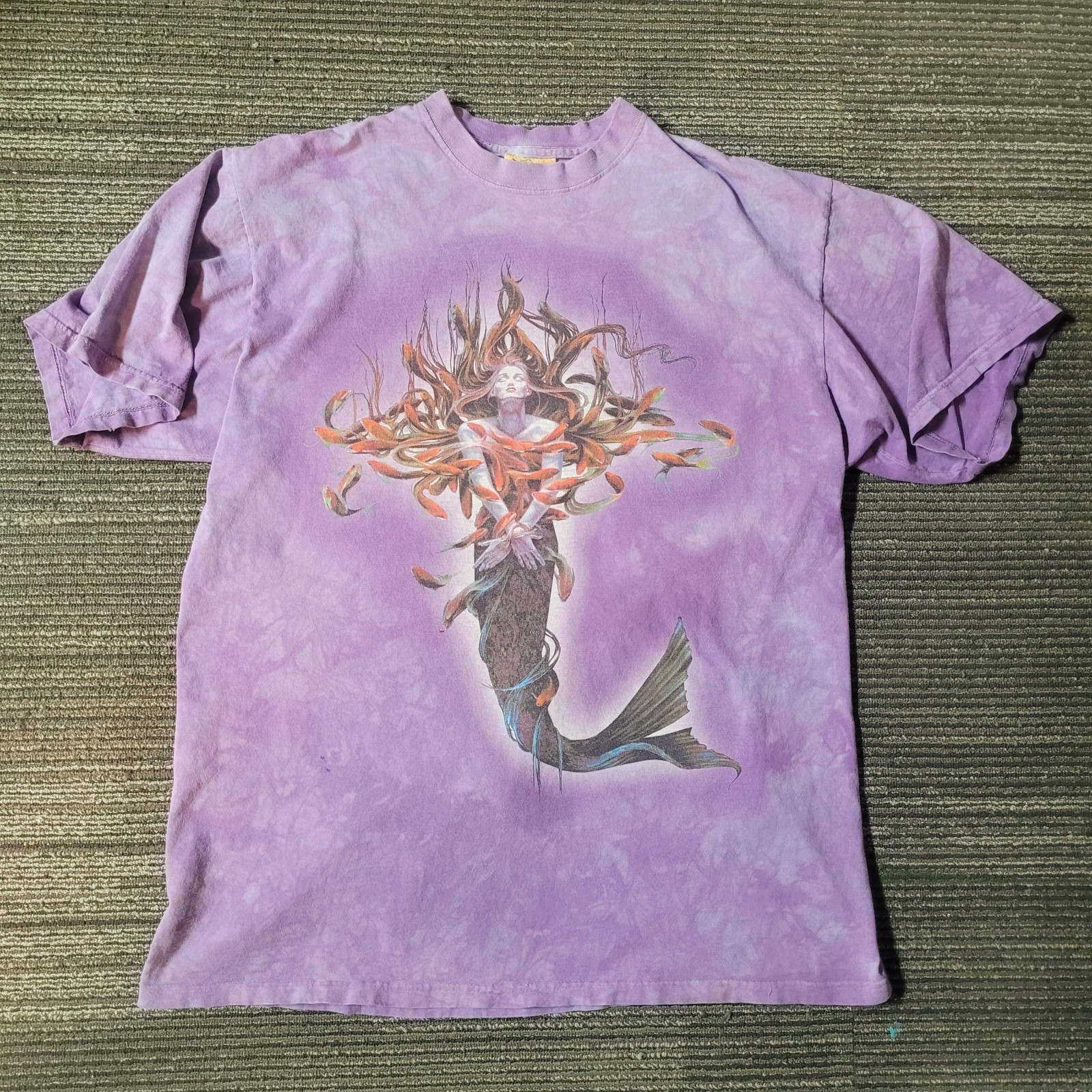 Vintage The Mountain Shirt XL Metamorphosis Koi Fish Mermaid Fantasy Wizard
