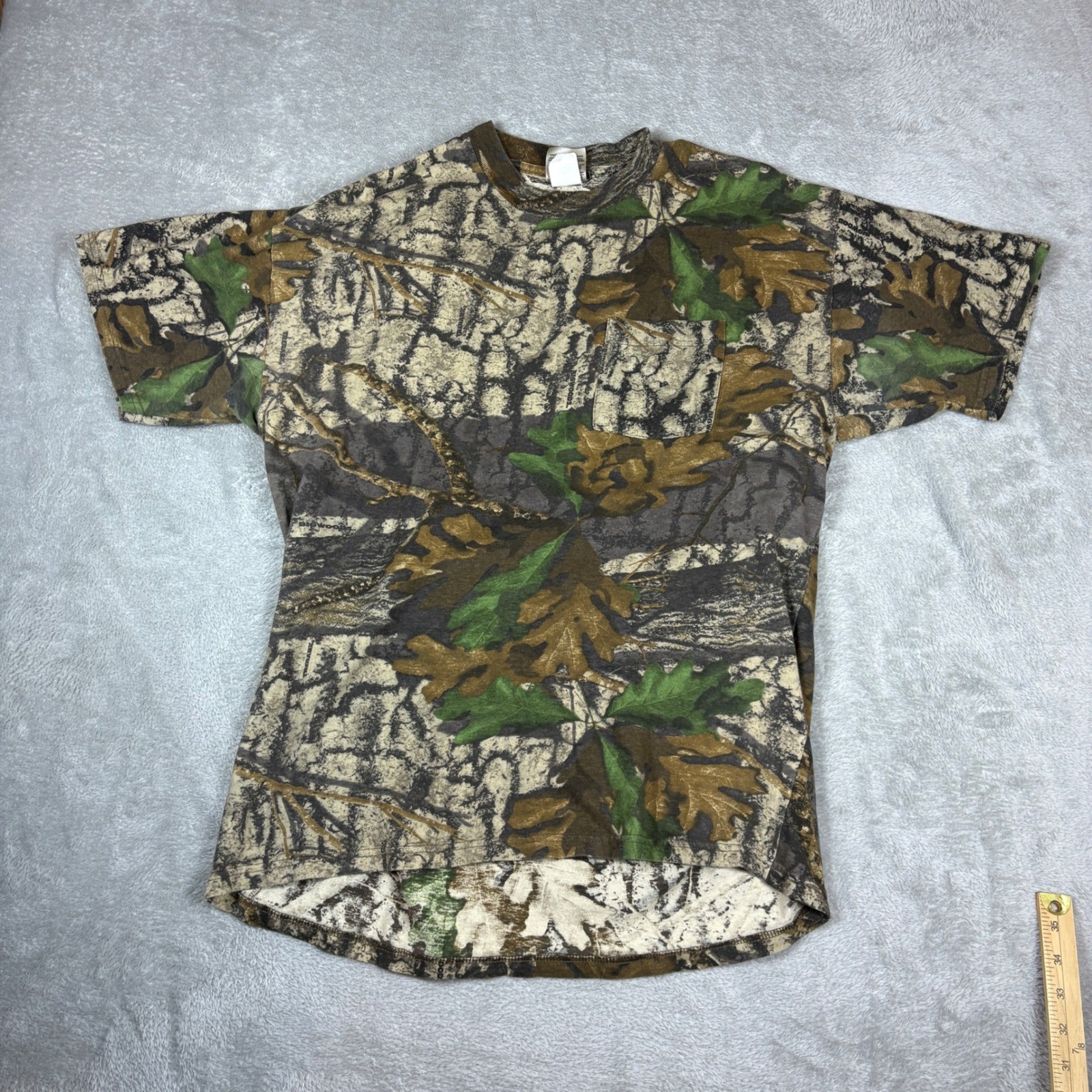 Jerzees Shirt Mens Large Outdoors Camo Pocket Tee Hunting Fishing Camouflage