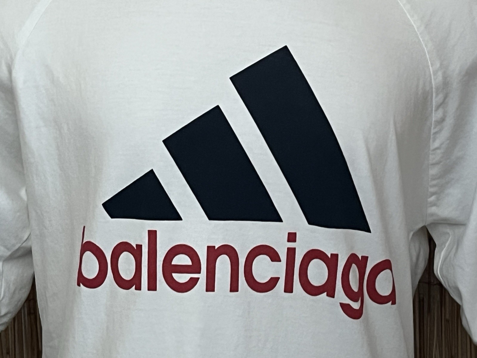 Adidas Balenciaga Men’s Tee-Size Small-Cotton Poly Blended Knit