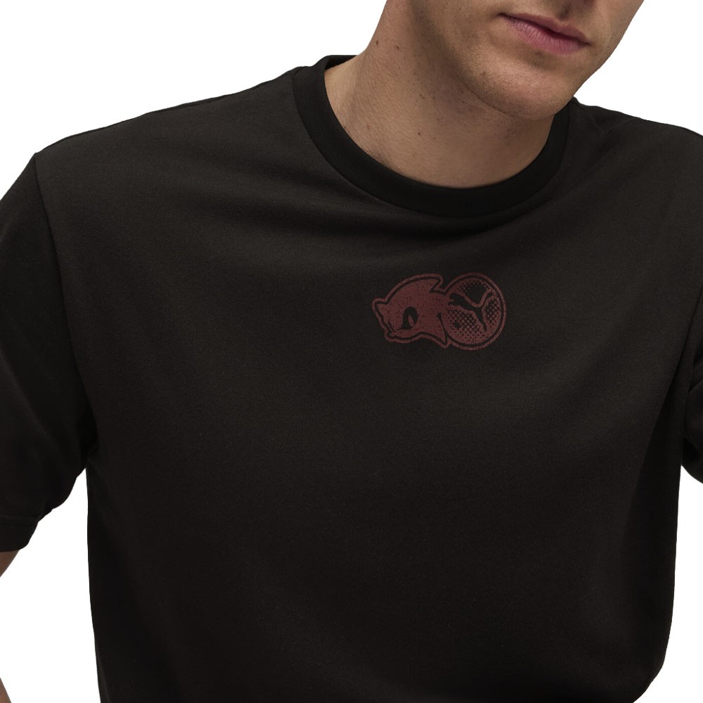 PUMA X Sonic The Hedgehog Relaxed Graphic Crew Neck Short Sleeve T-Shirt Mens S