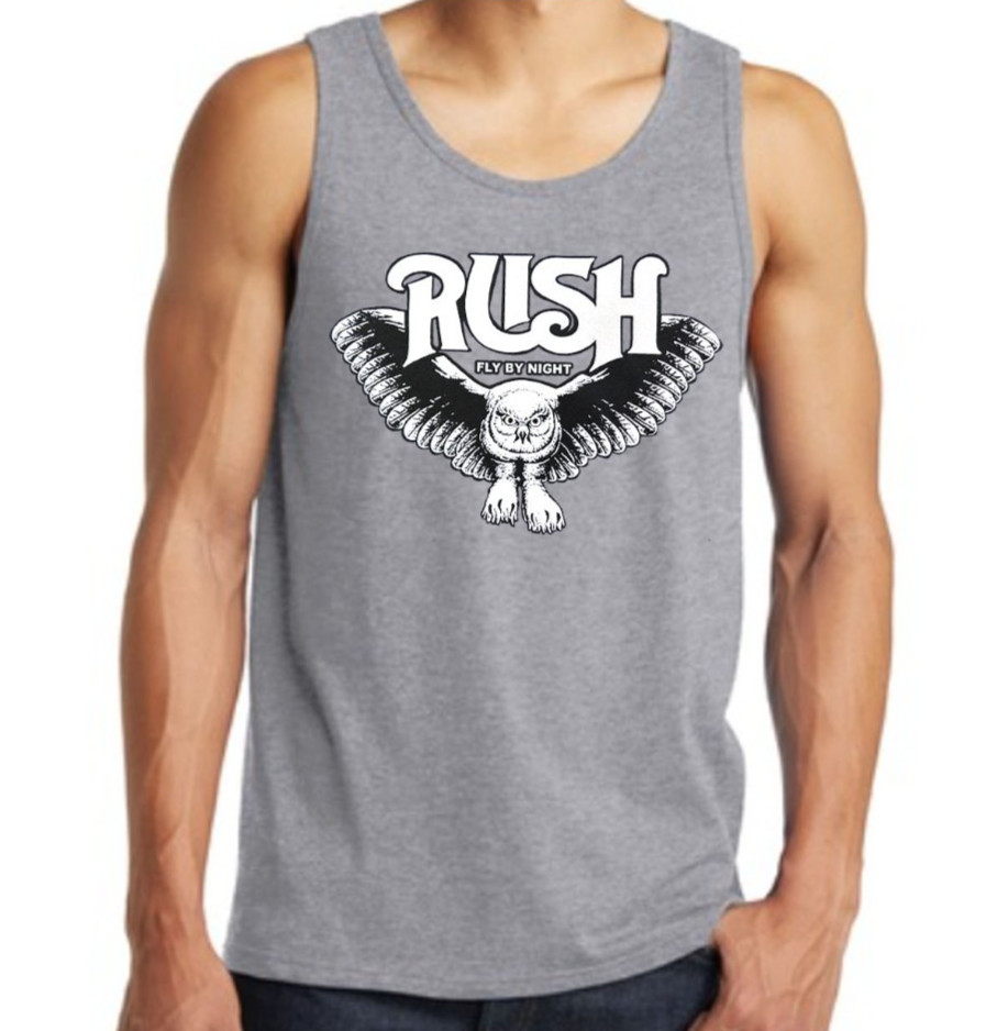 Rush Fly By Night Rock Band Men’s Tank Tops (Multiple Colors)