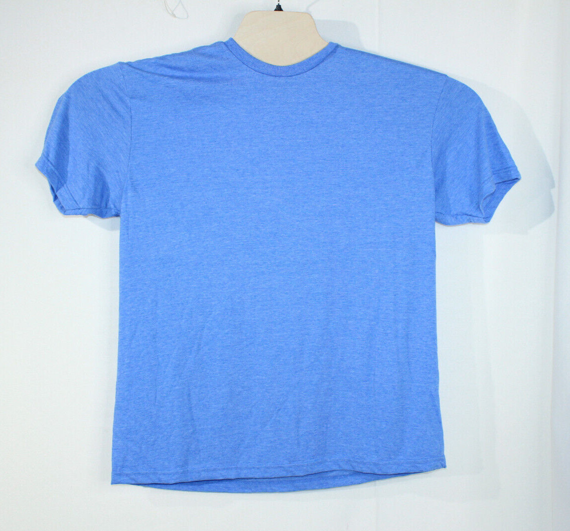 Gildan T-Shirt high quality Tee Mens Short Sleeve Soft Style Ringspun Blue Sz XL