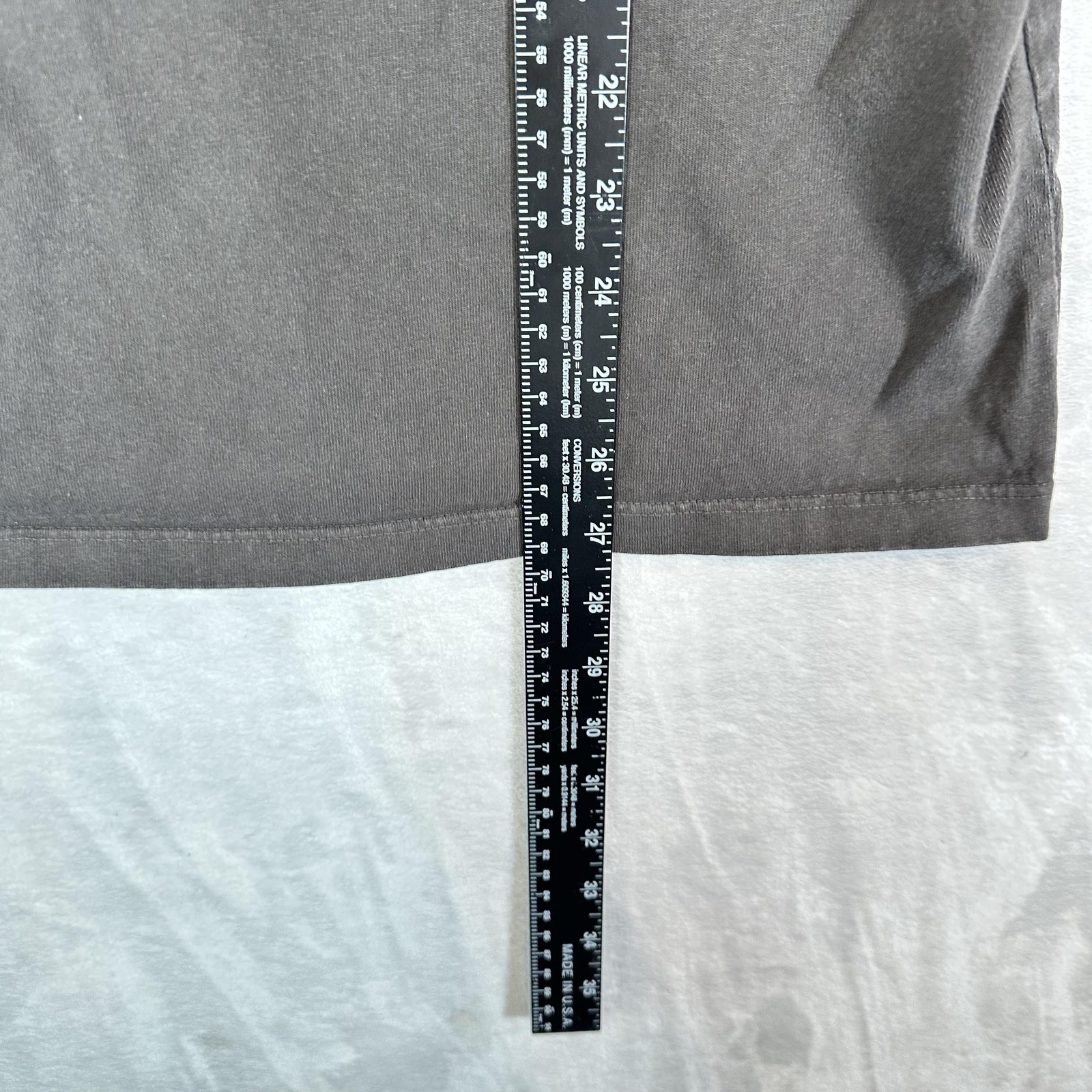 Outdoor Voices Shirt Mens Small Gray OV Logo Long Sleeve Made USA Cotton Graphic