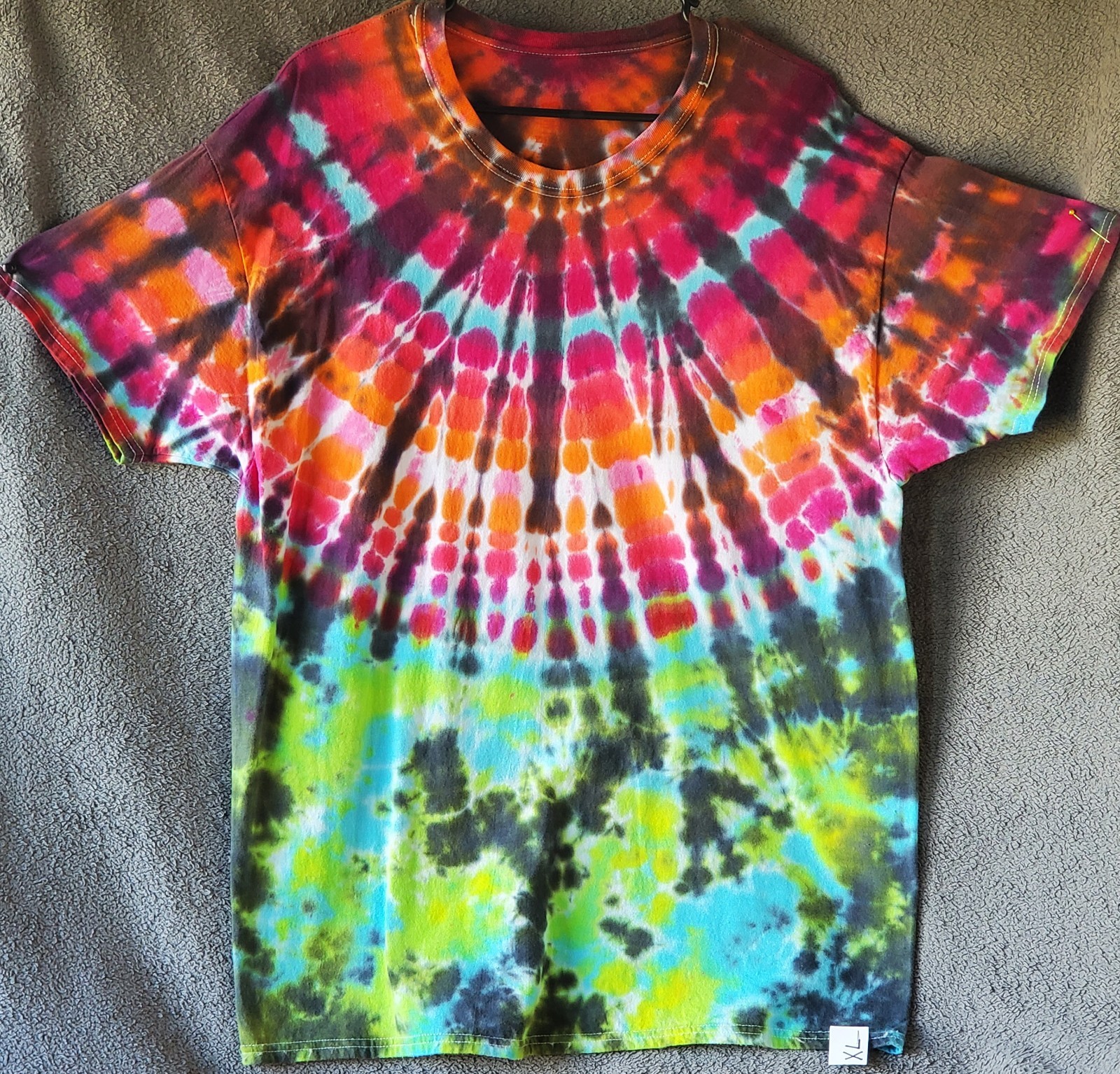 HANES SIZE X-LARGE 100% Cotton Tye Dyed Shirt Pre-washed WON’T FADE VERY SOFT