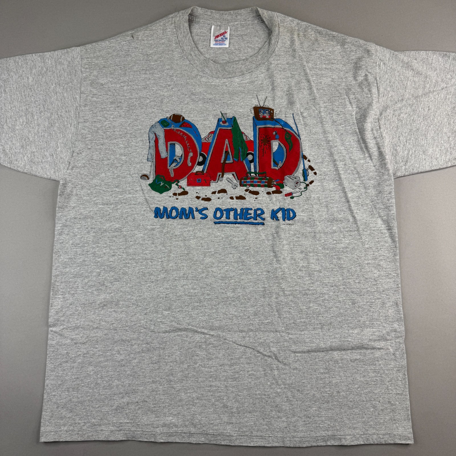 Vintage 90s Jerzees Dad Mom’s Other Kid Graphic Tee XL USA Preshrunk T Shirt