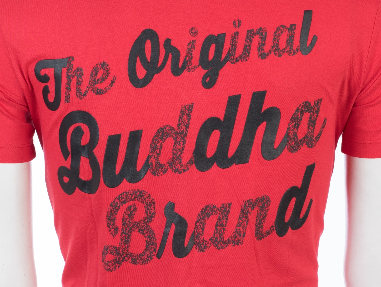 $89 TRUE RELIGION Red ORIGINAL BUDDHA FACE Short Sleeve Designer Graphic T-shirt