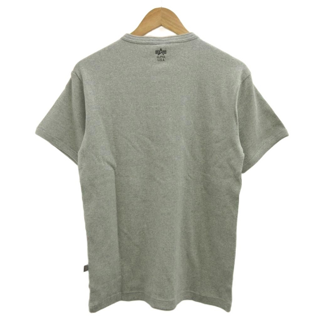 Gray Cotton Polyurethane Short Sleeve T-Shirt Men’s Size L Edwin Japan