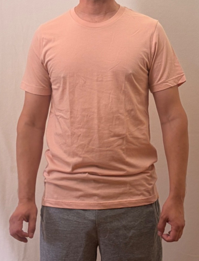 Canvas by BELLA + CANVAS Peach Size M Unisex Short Sleeve Cotton Crewneck Tee