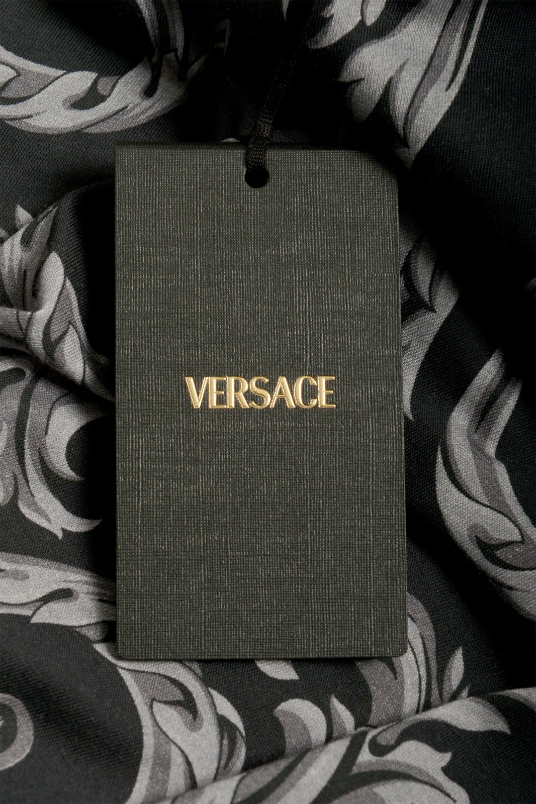 Versace Men’s Black Barocco Logo Print Short Sleeve T-Shirt US 2XL IT 56