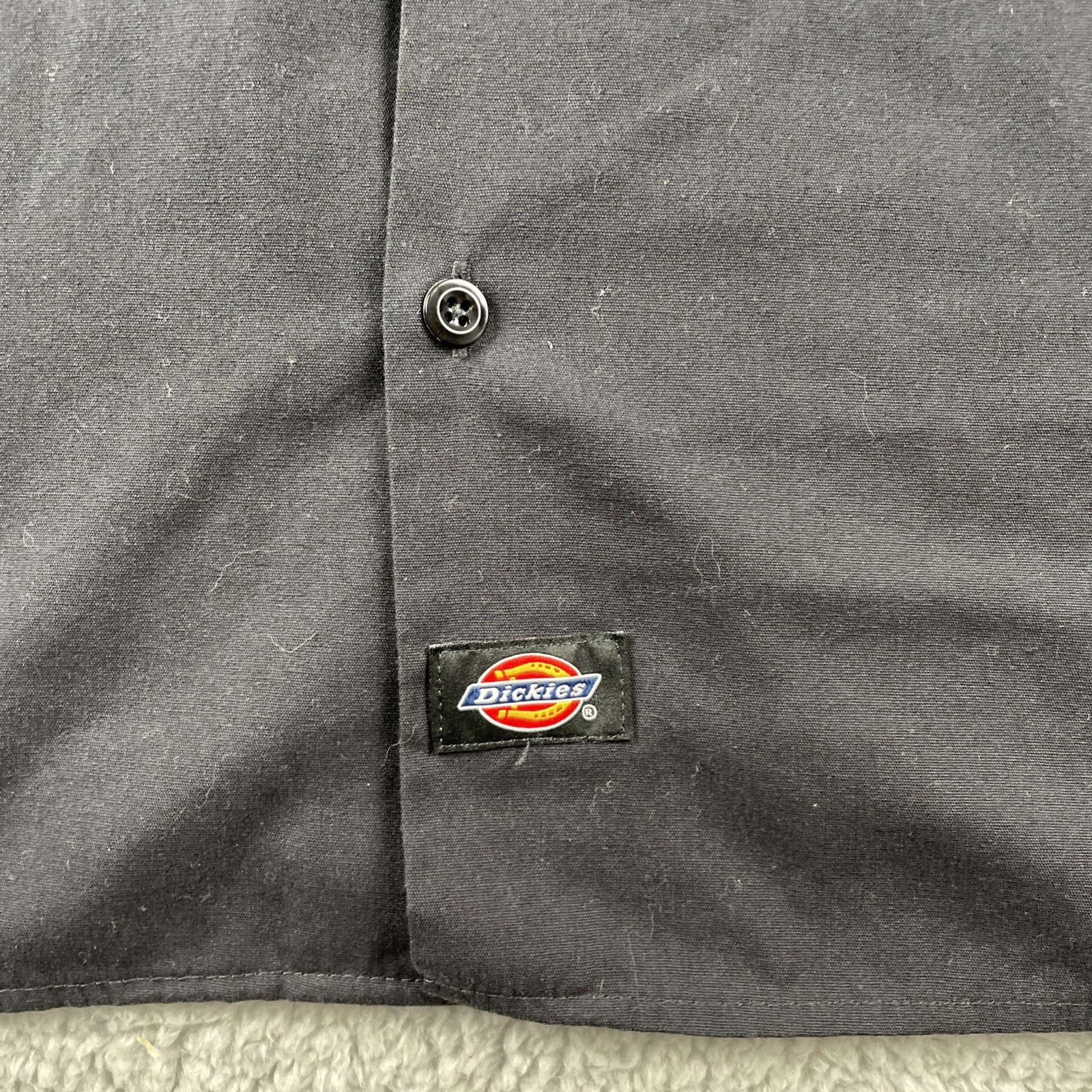 Dickies Custom Rod’s Auto Shop Work Shirt Button Up Embroidered Black XL Blend