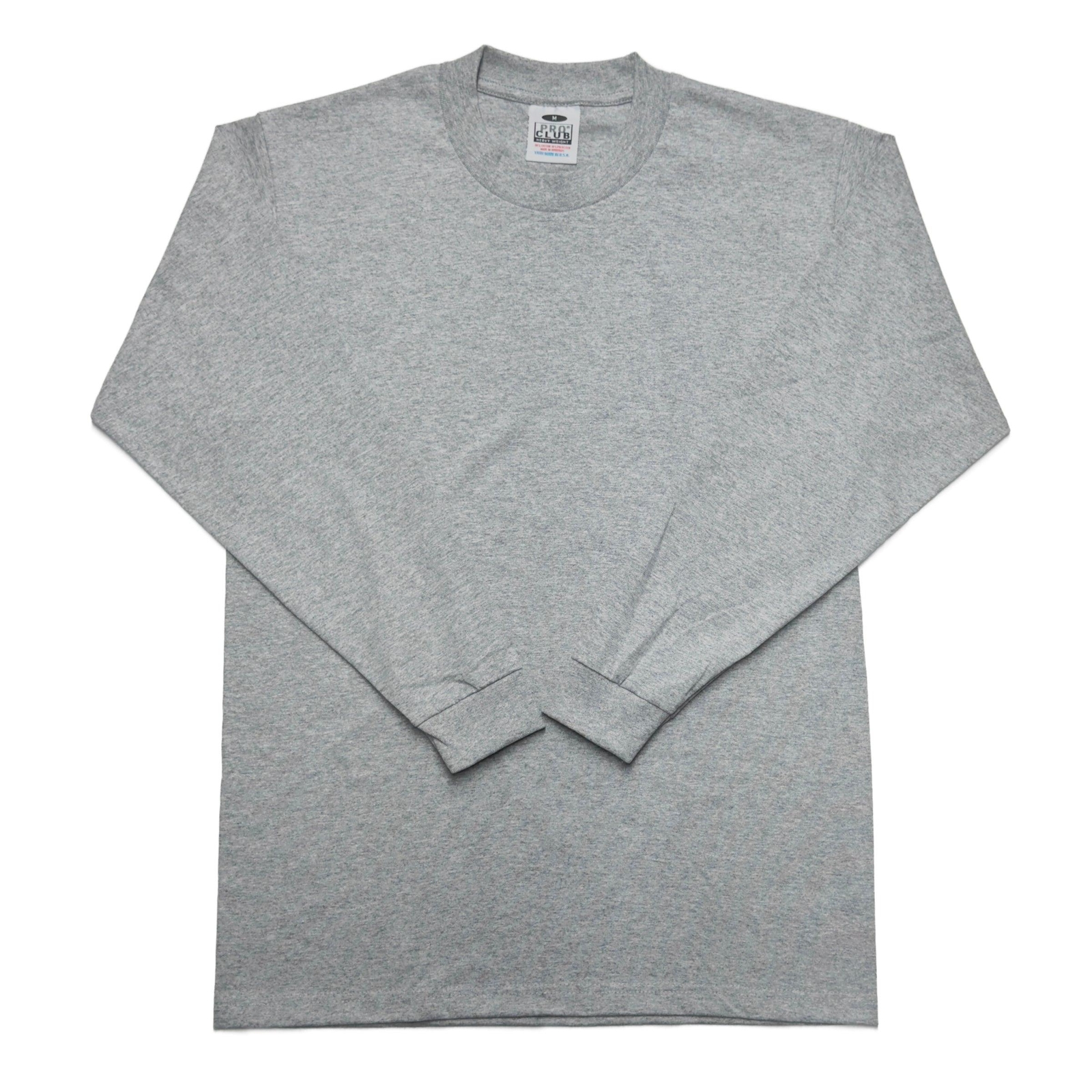 Pro Club Men’s Heavyweight Cotton Long Sleeve Crew Neck T-Shirt