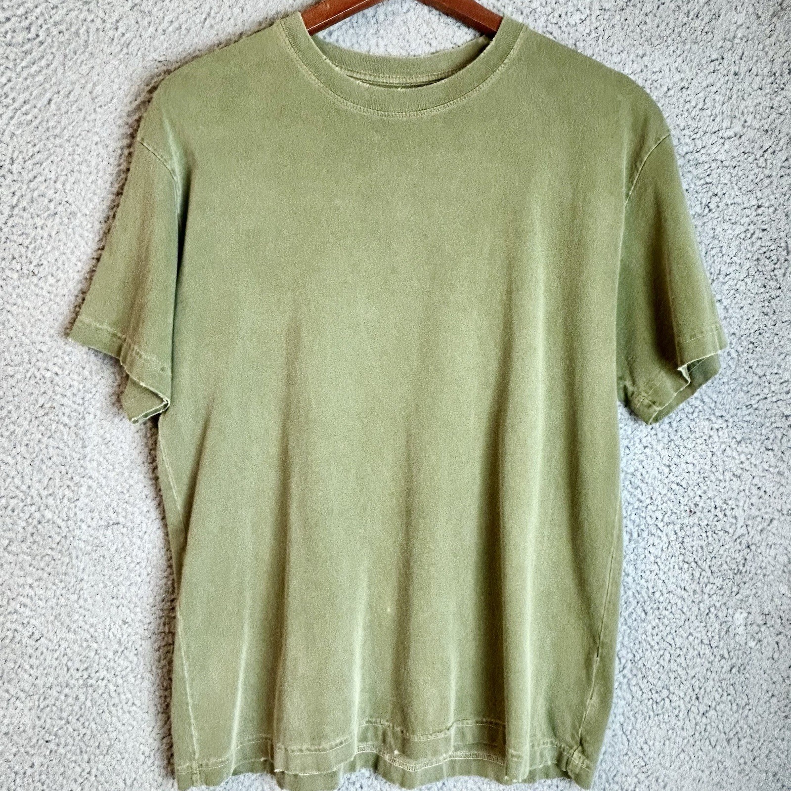 Machus Private Label Modern boxy fit Vintage Wash T Shirt Matcha Size S/M Pdx