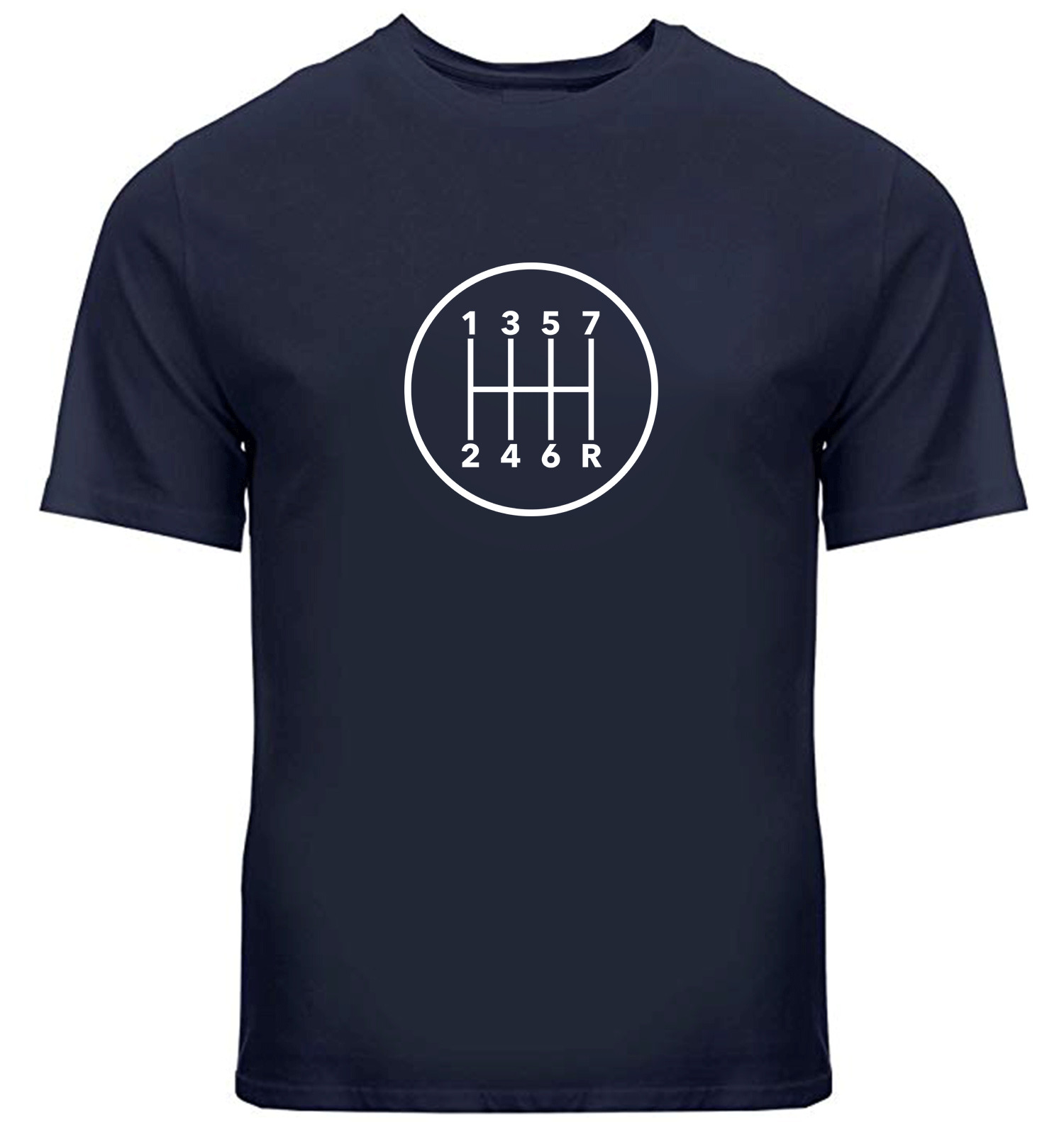 Manual Transmission Gears Shift Pattern 7 Speed Stick T-Shirt Manual Gearbox Car