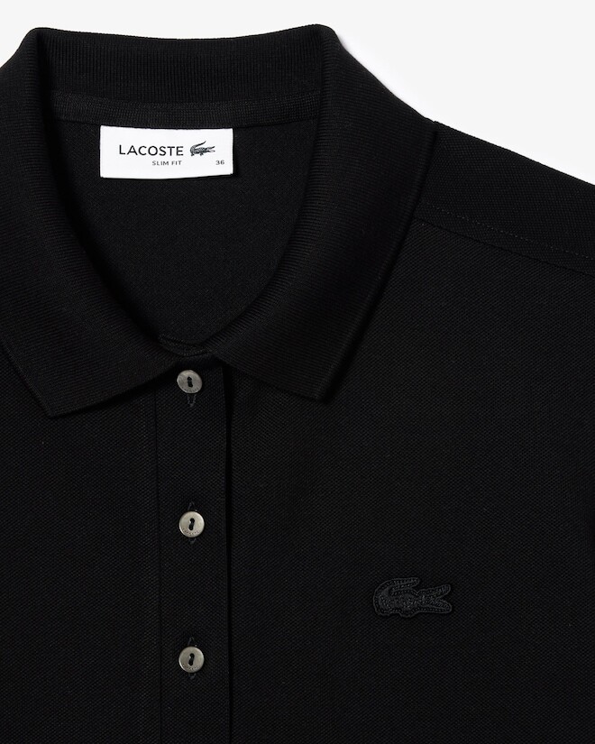 Lacoste Womens Polo Shirt PF5462 Black Size 34 Cotton Piqué Classic Stylish