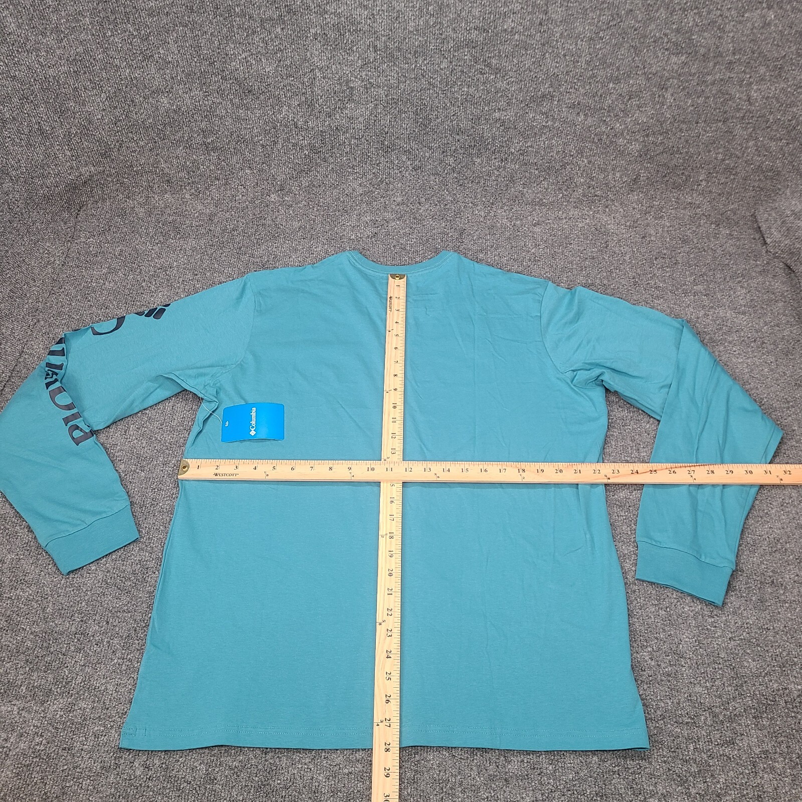 Columbia Shirt Mens Large Blue Teal Longsleeve Lightweight Outdoor New 94