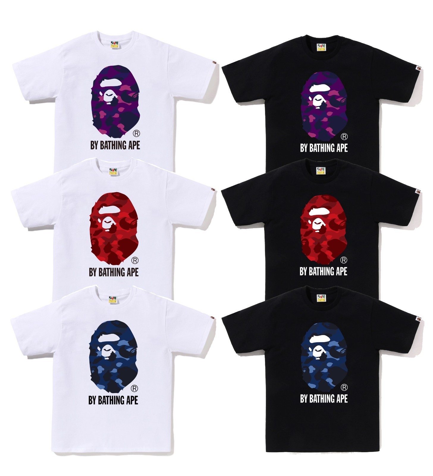 A BATHING APE Men’s COLOR CAMO BY BATHING APE TEE 1M30110020 r