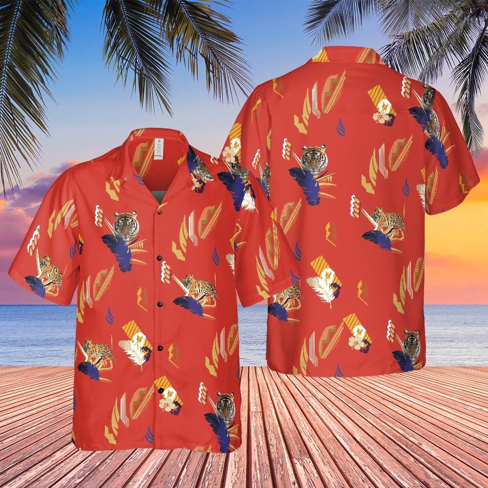 Tiger Red Hawaiian Shirt | Tony Montana | Scarface