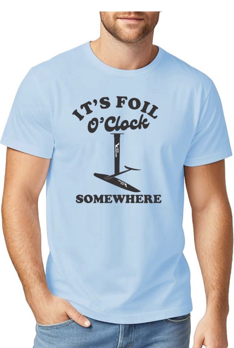 It’s Foil O’clock Kitesurfing T Shirt Foiling Wingfoil Tee SUP Board Gifts
