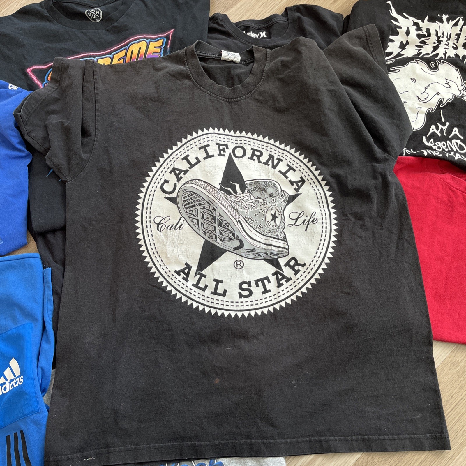 Lot Of 10 Y2K Skate Band Music Streetwear T Shirt Lot Graphic Print Multi Color