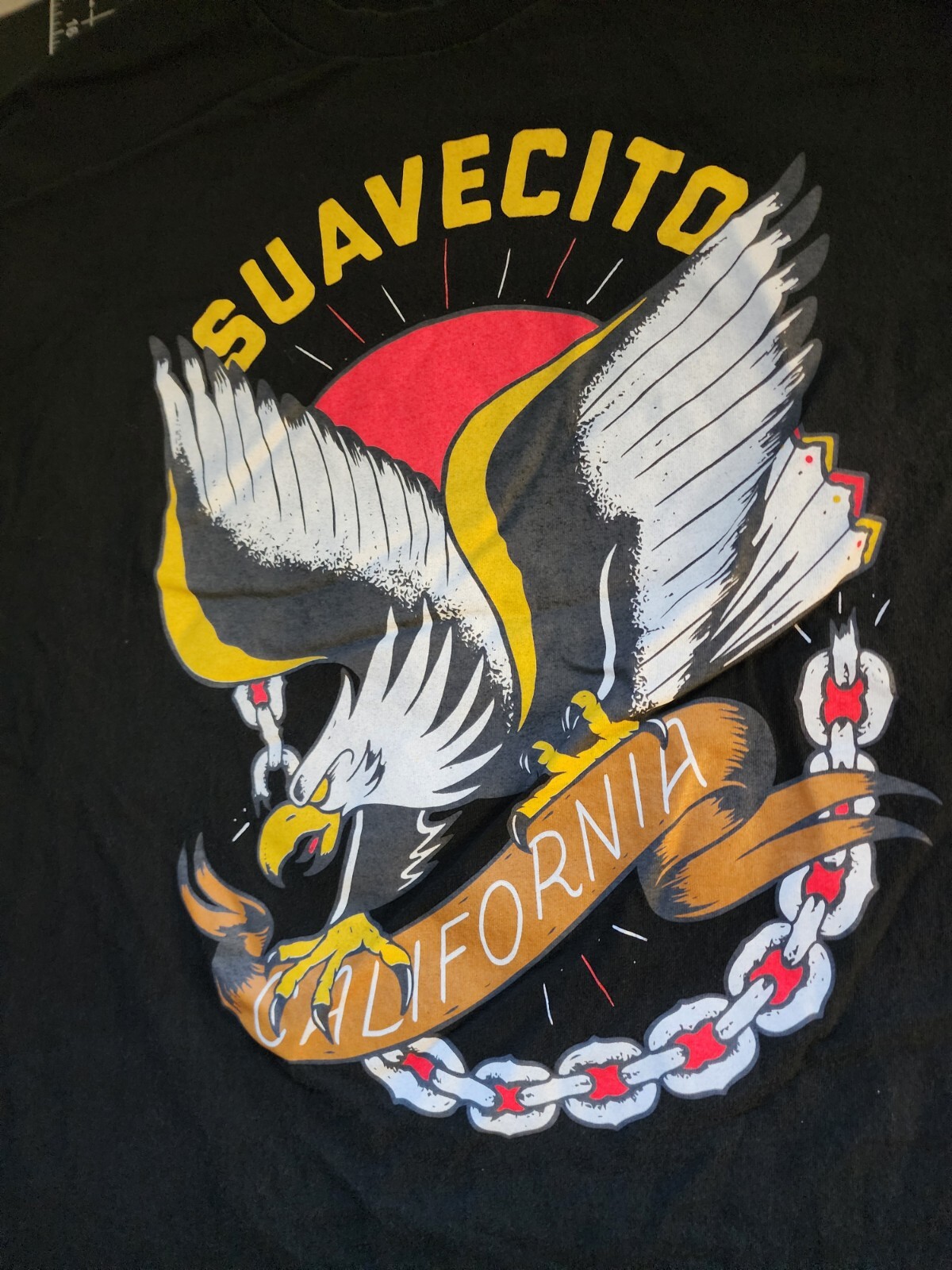 Suavecito Shirt Mens 2XL Black Traditional Art Eagle Graphic Print California