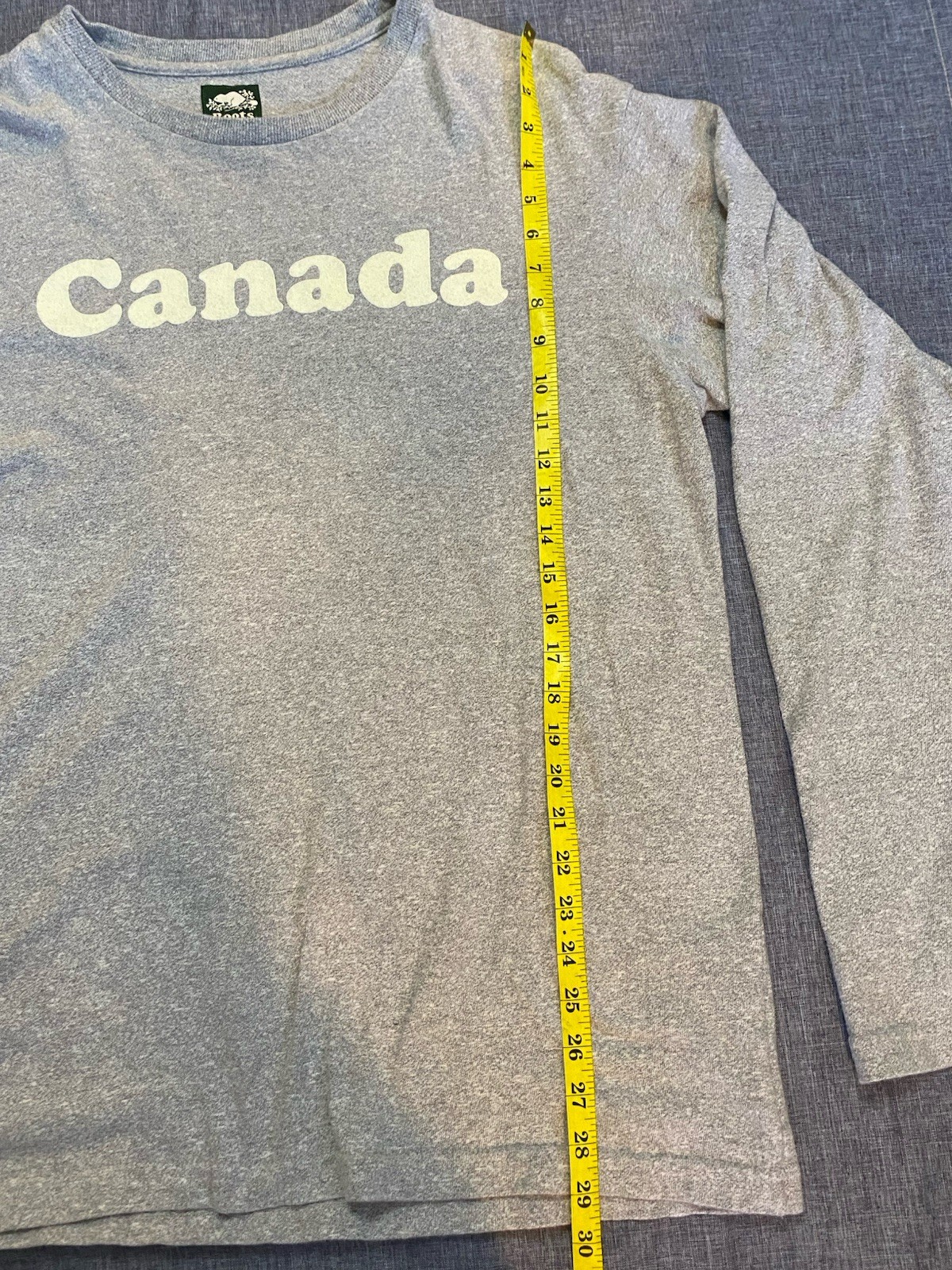 Roots Canada True Strong Free Long Sleeve Shirt Adult Large Gray XL