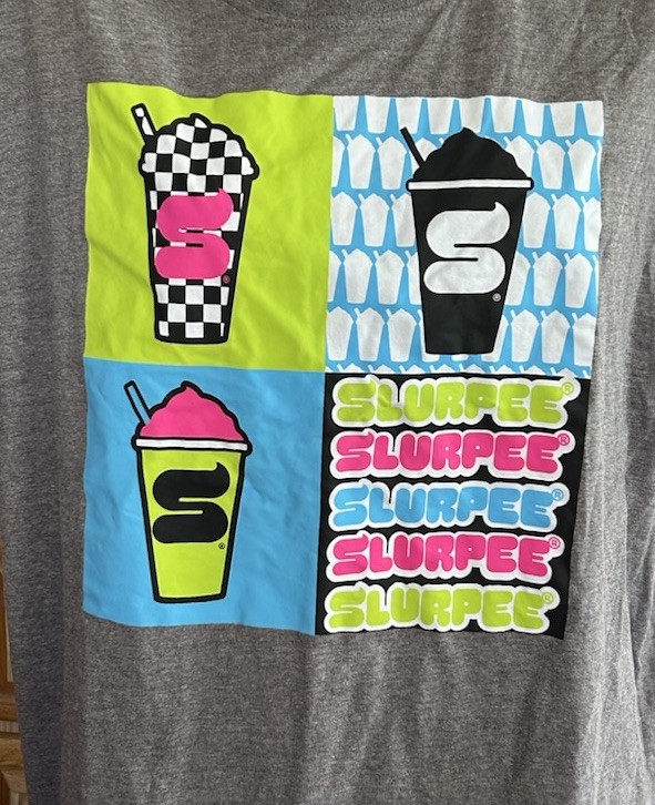 7 / 11 Slurpee T Shirt 4 Basic Food Groups Brain Feeeze XL Gray New Junk Food