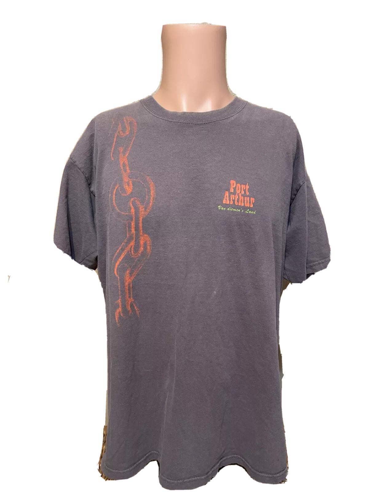 Vintage Men’s PORT ARTHUR VAN Diemen’s Land Gray Shirt Size Large