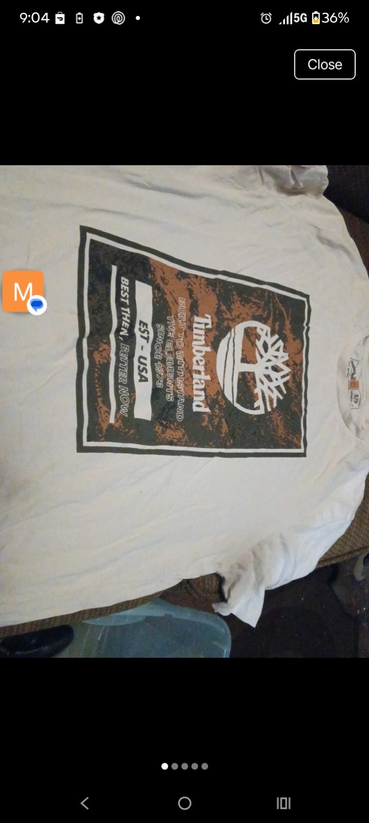 Adult Unisex Size Small Timberland Tshirt