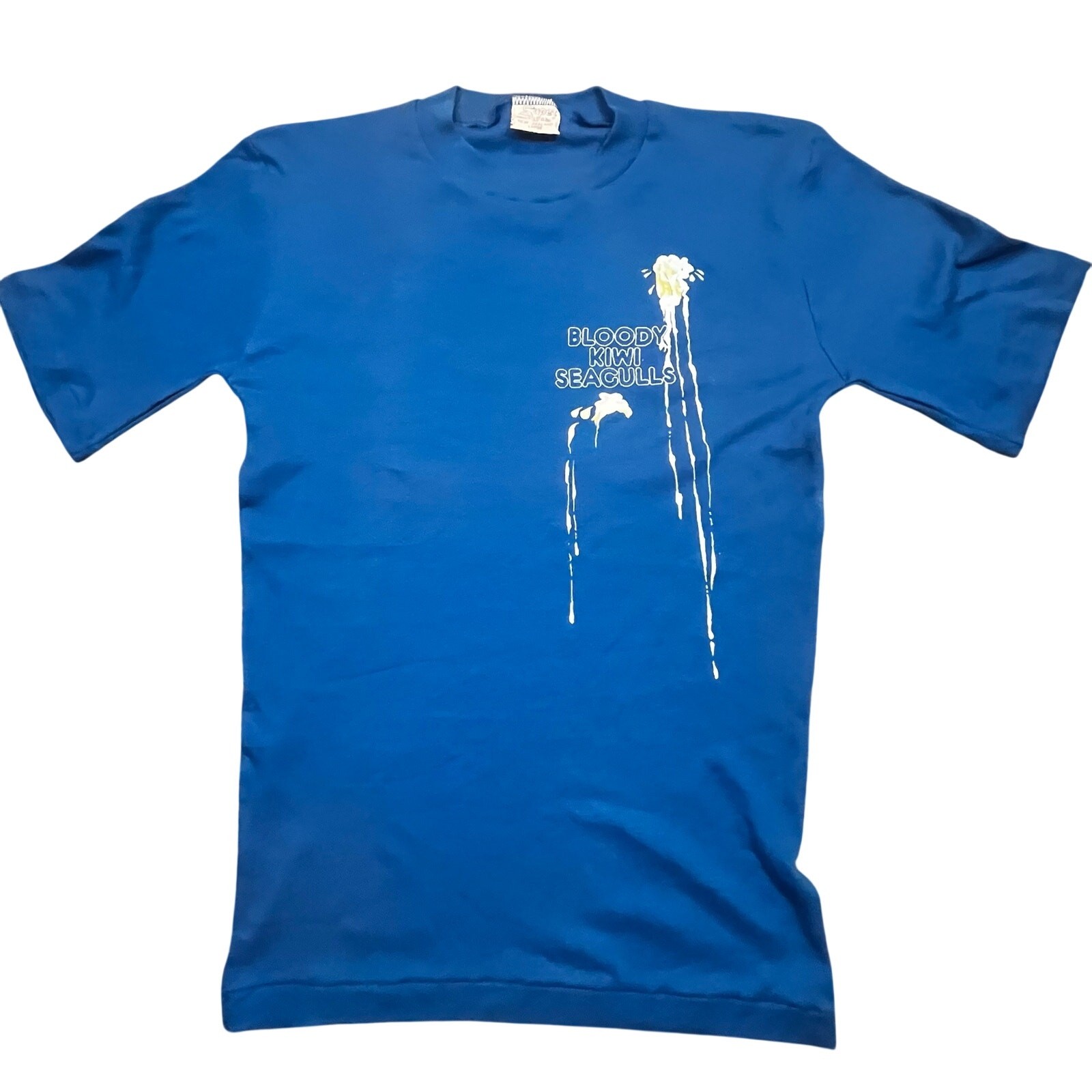 New Zealand Bloody Kiwi Seagulls Funny Graphic T-Shirt Blue Size Men M/L