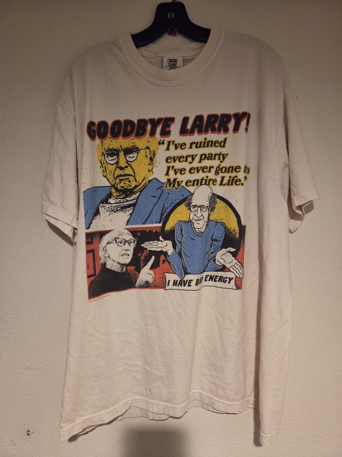 Vtg Larry David Goodbye Larry I Have Bad Energy Curb Your Enthusiasm XL