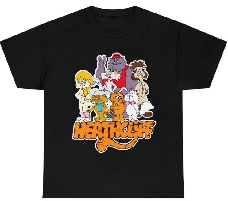Heathcliff Unisex T Shirt NEW Retro Style 80s cartoon Funny shirt Nostalgia