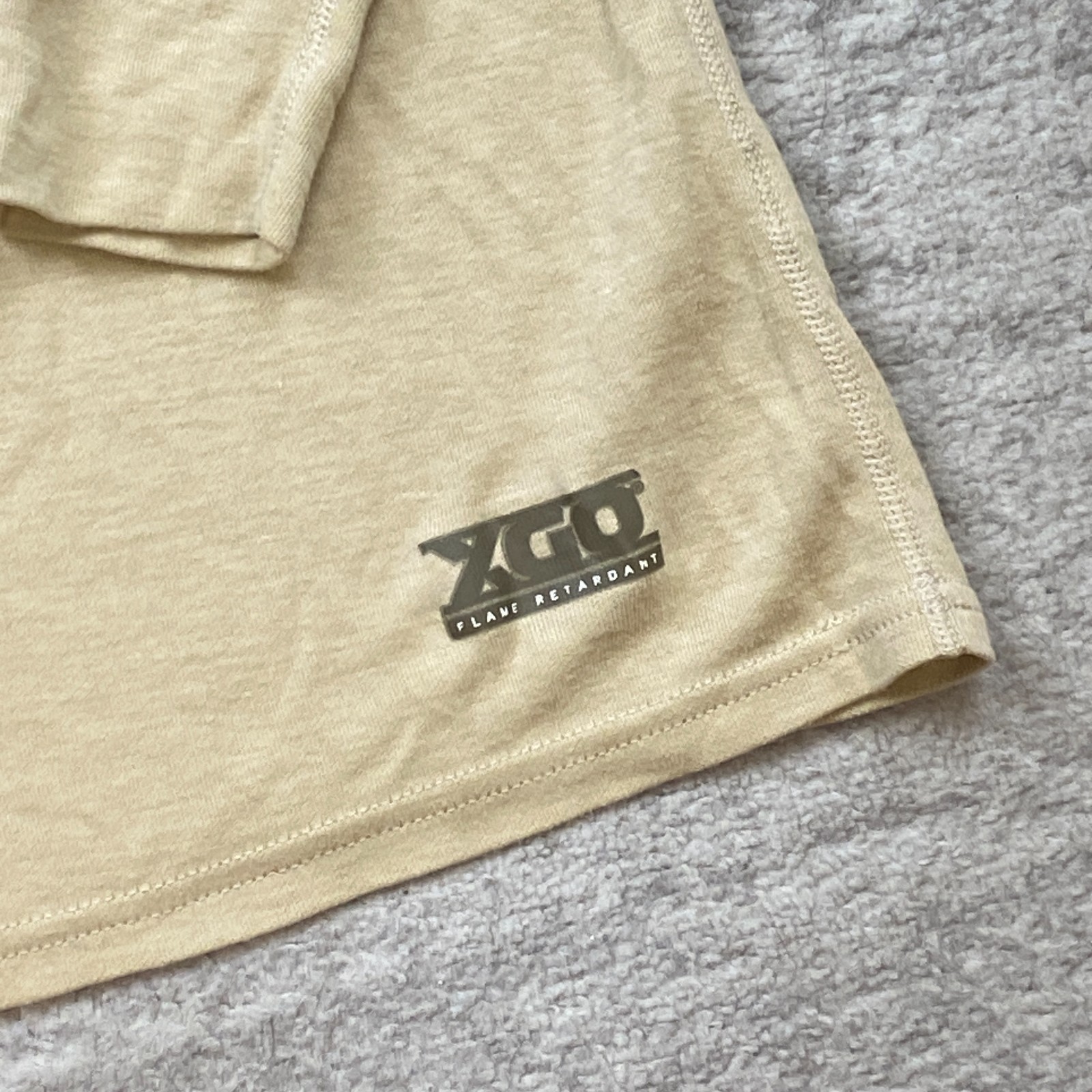 XGO FR Shirt Medium Beige Tan CAT CAL Flame Resistant Retardant HRC ARC Workwear