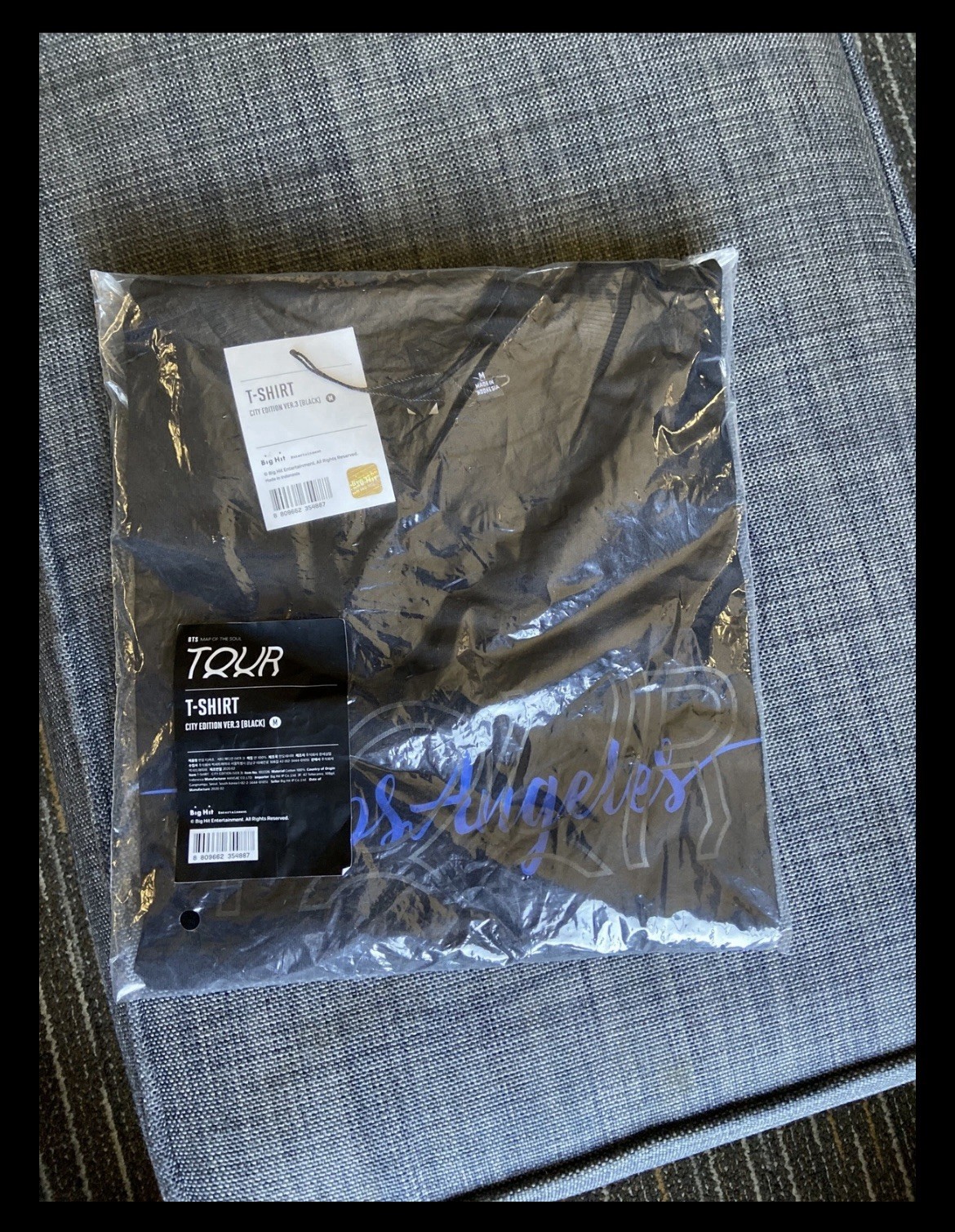 BTS Map of the Soul City Edition Black Graphic Logo Tee M Cotton Crew Neck