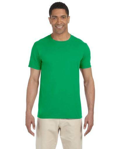 Gildan G640 Adult Unisex Softstyle® tshirt MD Medium Irish Green Shirt