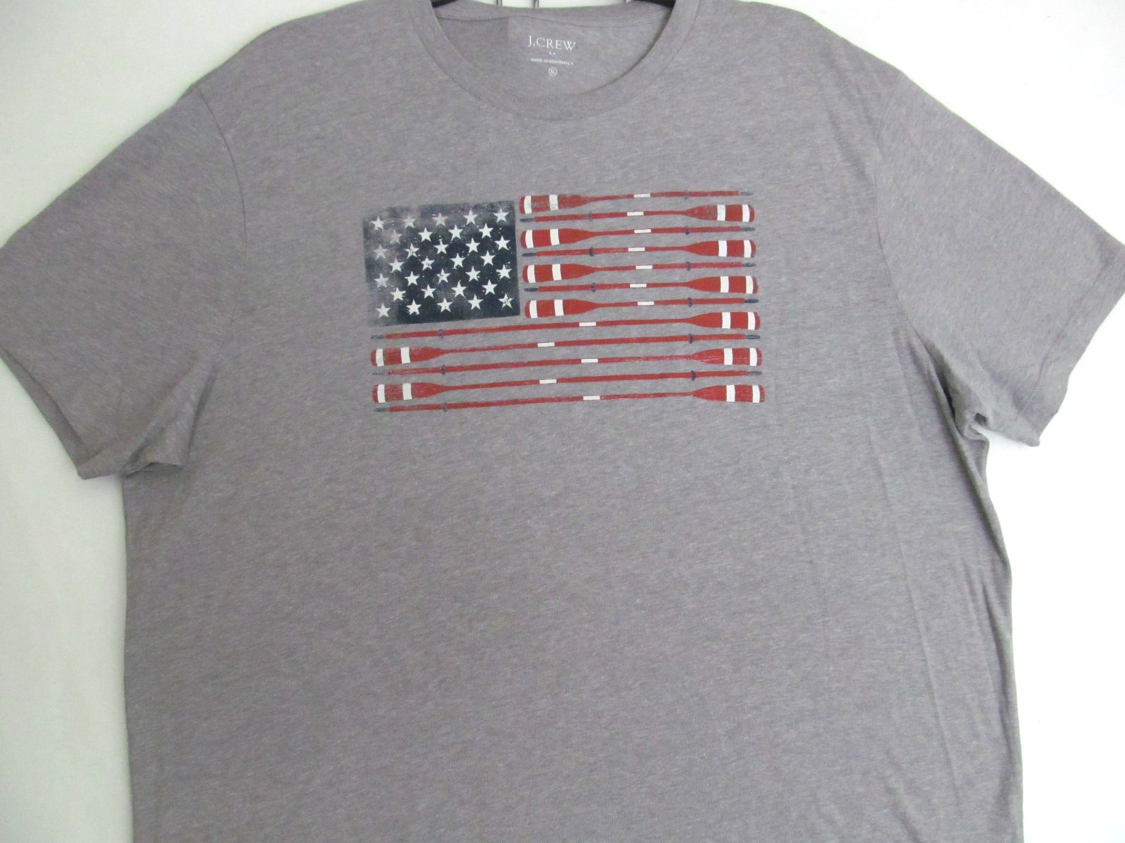 J Crew Oars American Flag Graphic Tee T Shirt Size XL Easy Care Lightweight