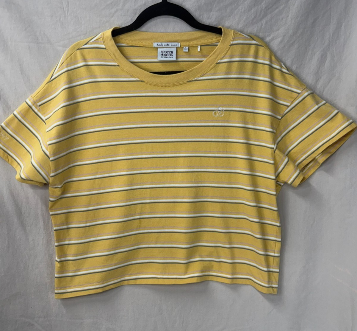 Scotch & Soda Striipedn yellow Tshirt