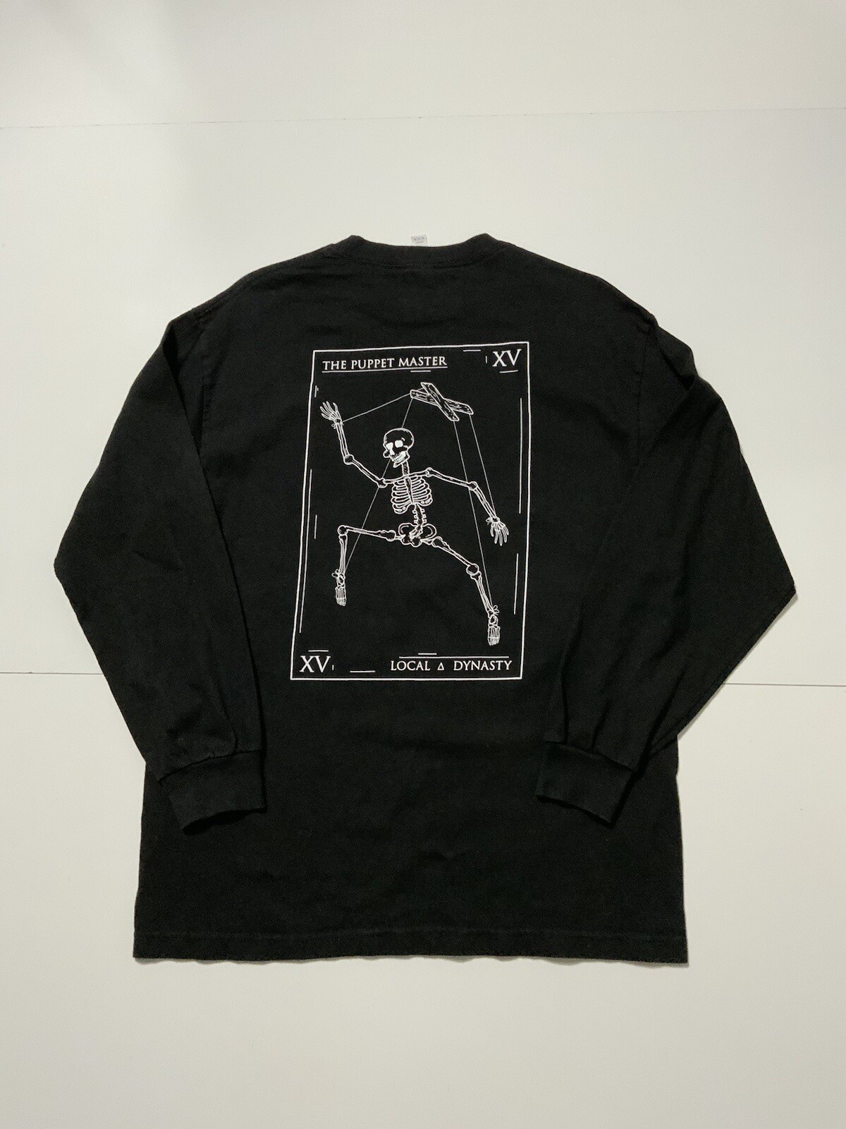 The Puppet Master Local Dynasty Skull Skeleton Graphic L/S Crewneck T-Shirt Sz.M