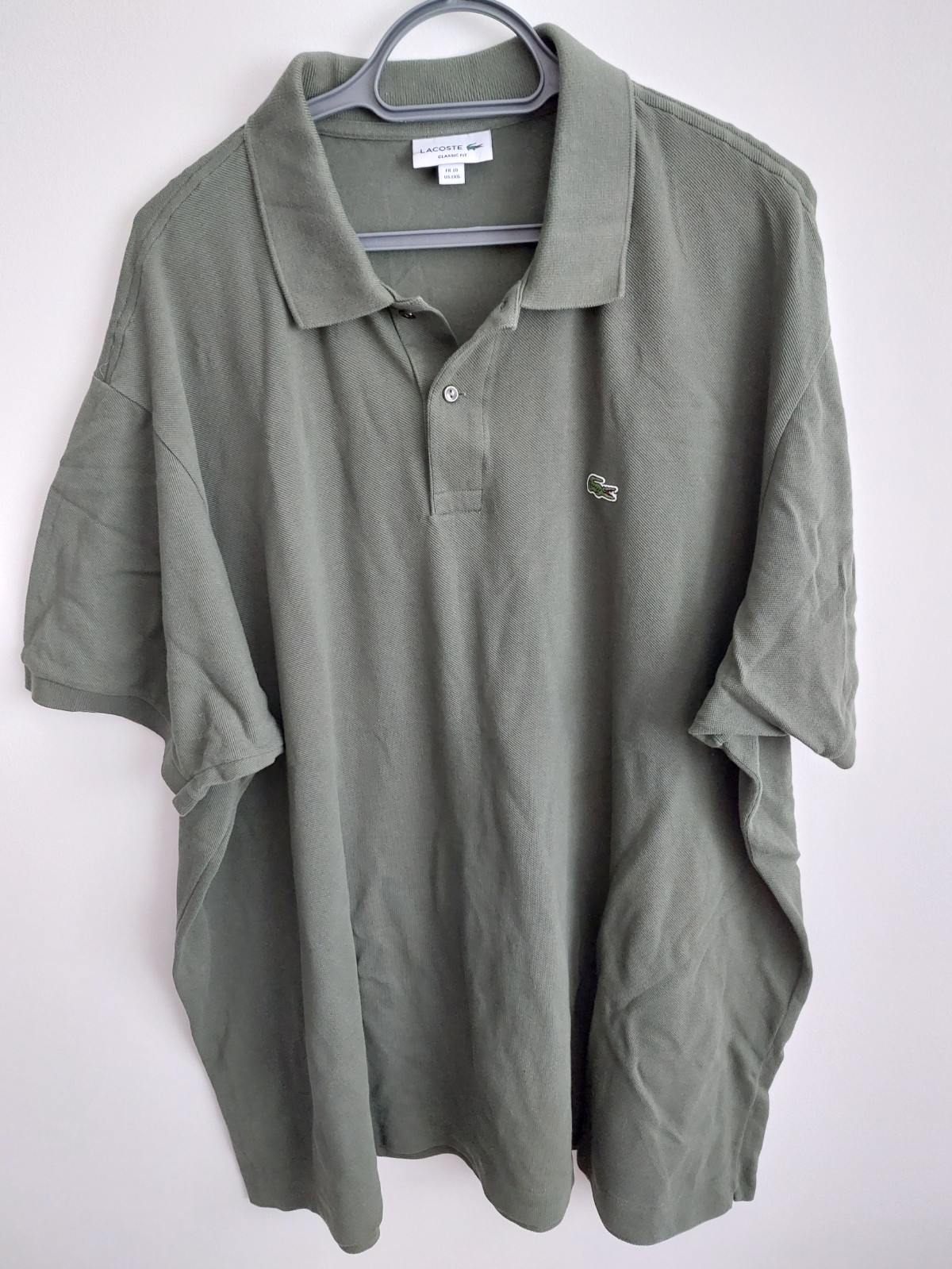 LACOSTE 5XL (SIZE 10) GREEN POLO SHIRT USED VERY GOOD CONDITION
