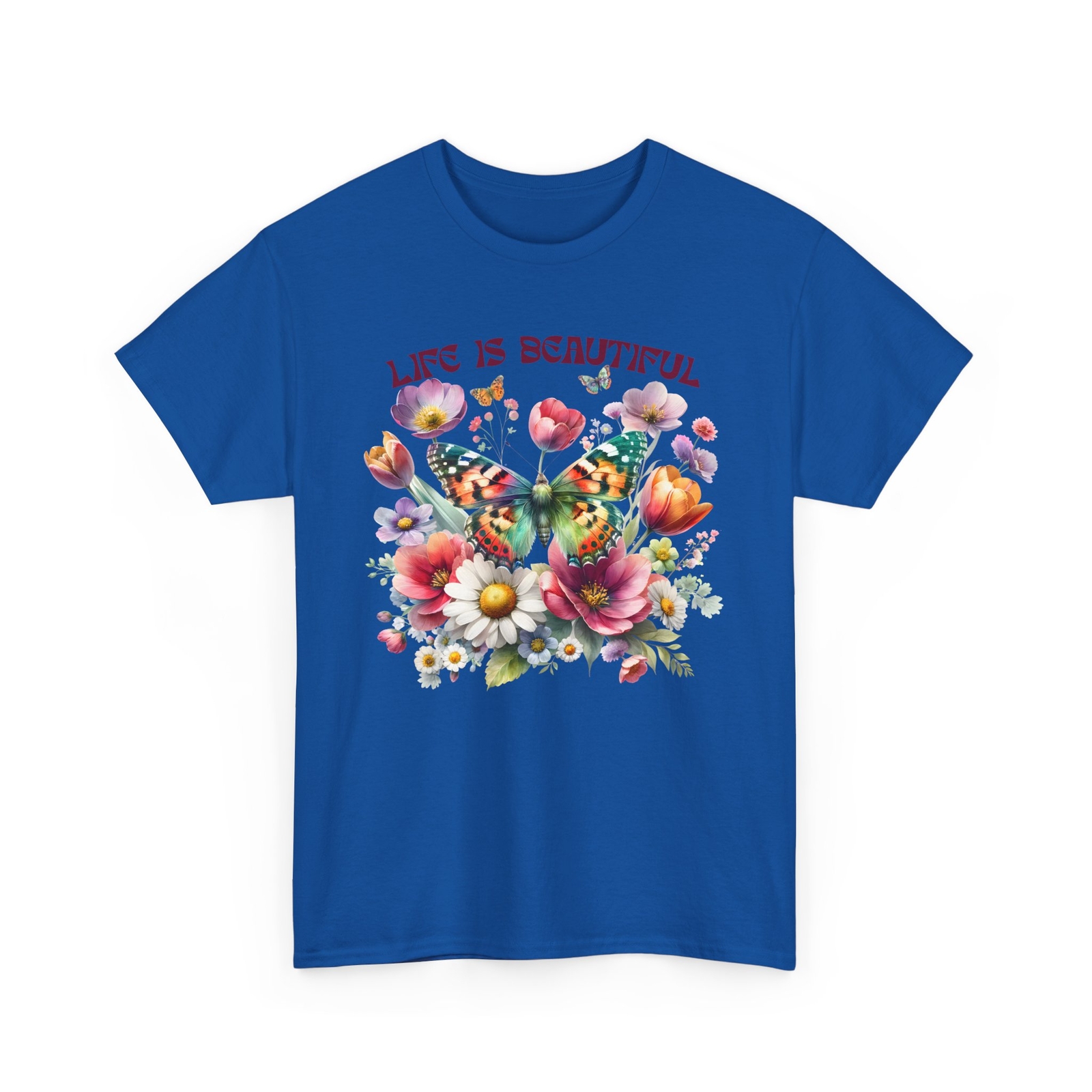 Seasonal Flowers T-Shirt | Colorful Blooms & Nature Lover Tee | Butterfly Shirt