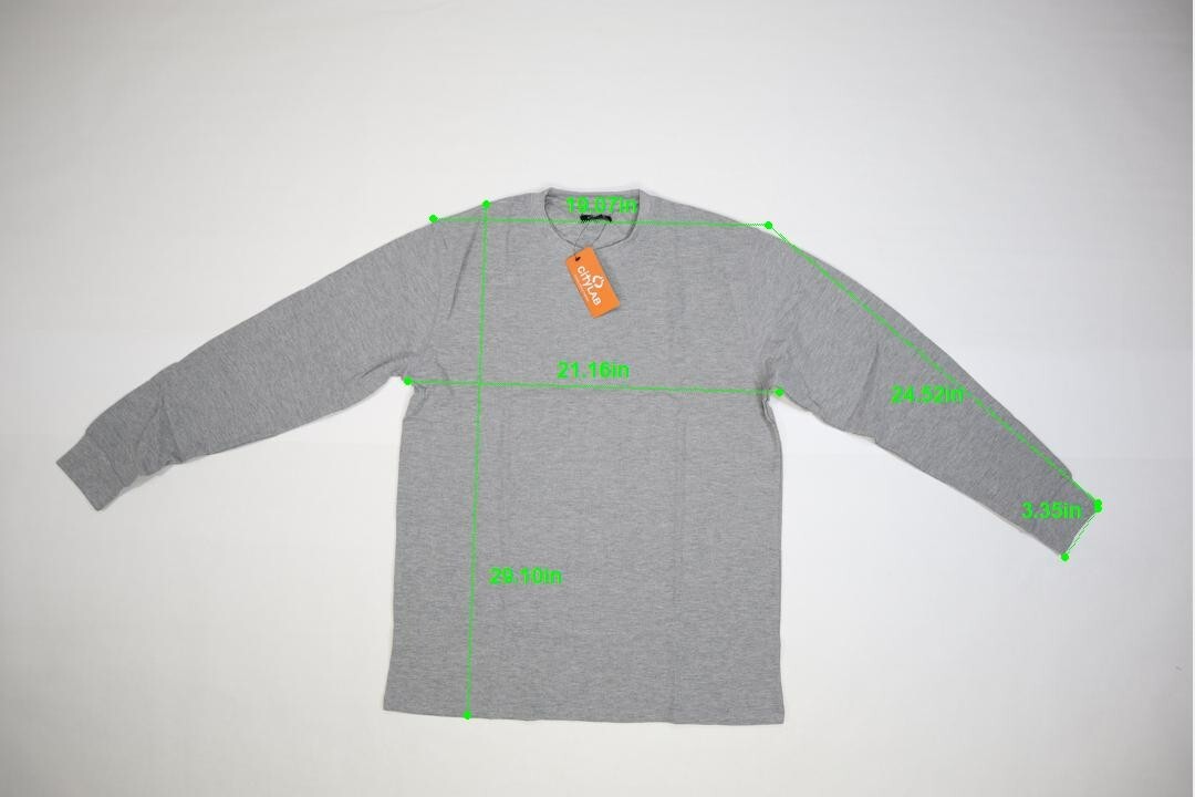 City Lab Classic Waffle Thermal Long Sleeve Heather Gray Shirt Mens XL