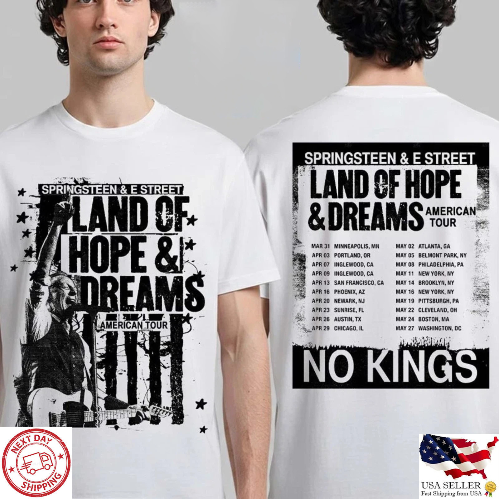 Bruce Springsteen E Street Band 2026 Tour Shirt Land of Hope Dreams